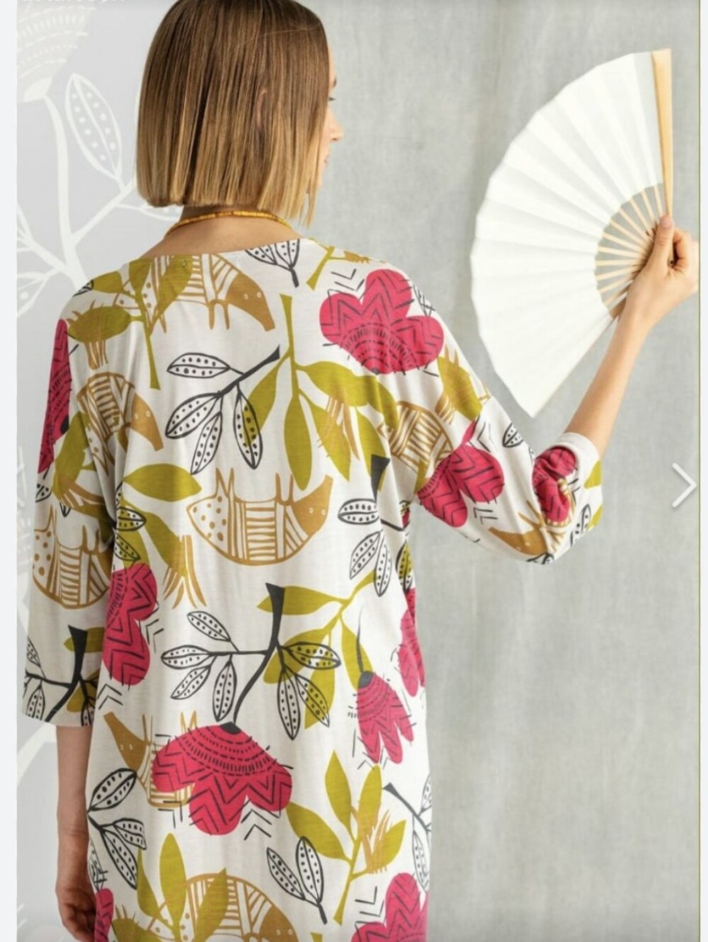 Gudrun Sjoden Bihemian Butterfly Elephant Mini Dress Size Large